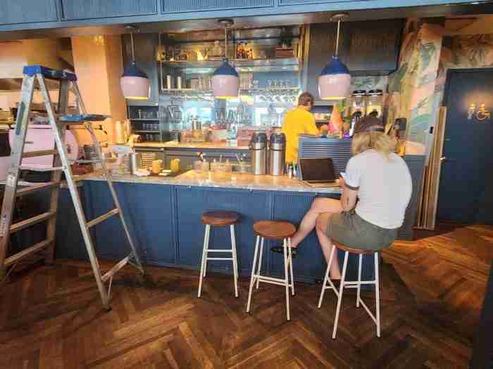 Bar Seating at Ruby's Cafe in New York's East Village. Photo by Sora Vernikoff