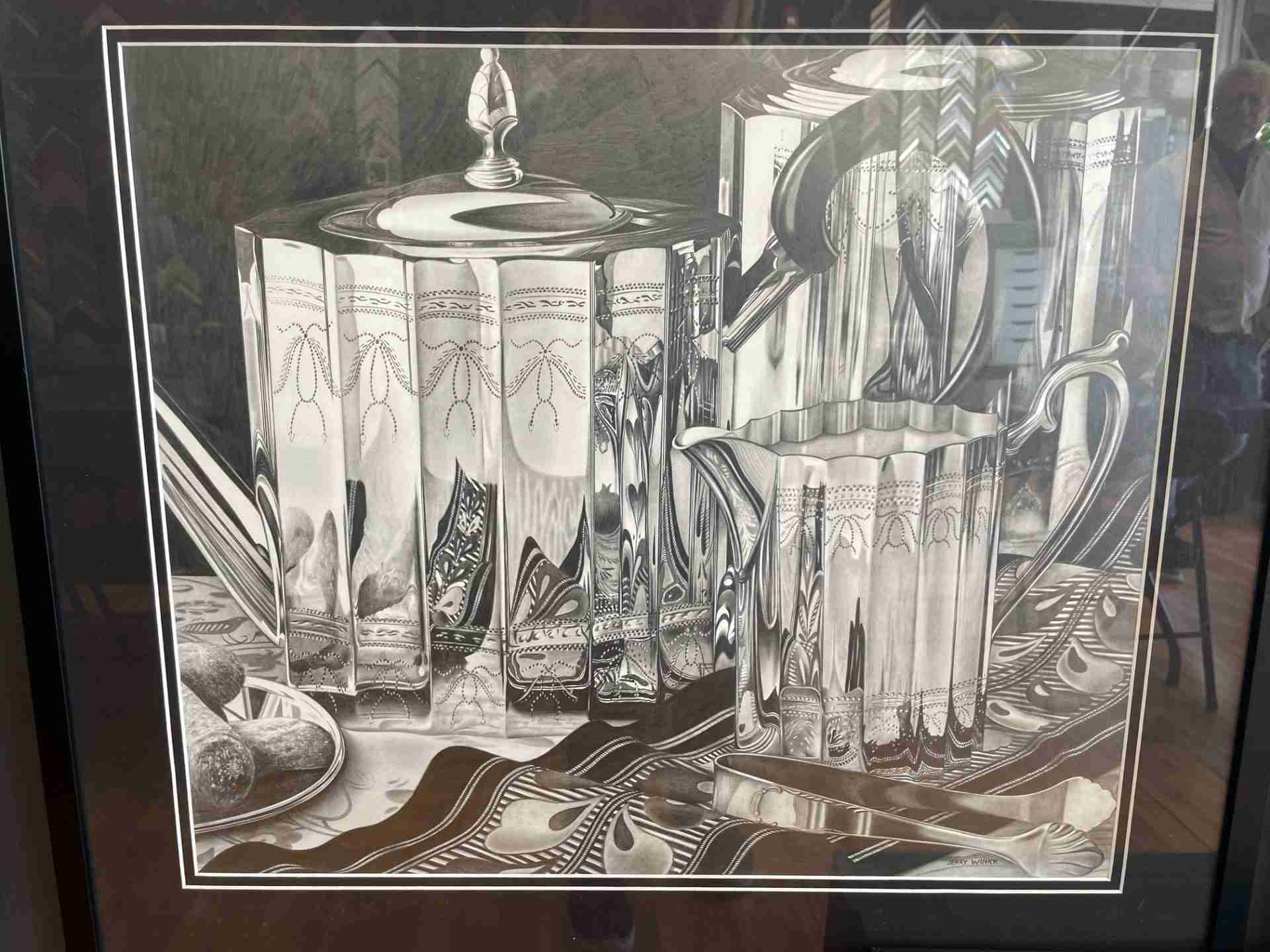 Tea Time by Jerry Winick at Pencilworks Art Studio in Little Falls, New Jersey. Photo by Victoria L. Dammer and courtesy pencilworksaretstudio.com