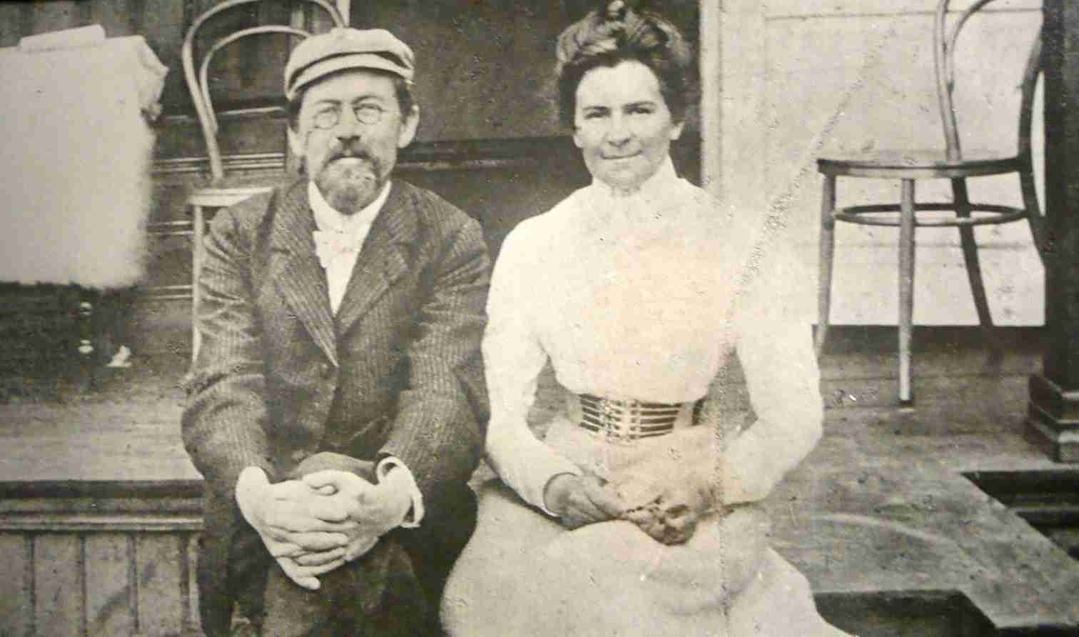 Anton Chekhov and Olga Knipper 1901. Public Domain