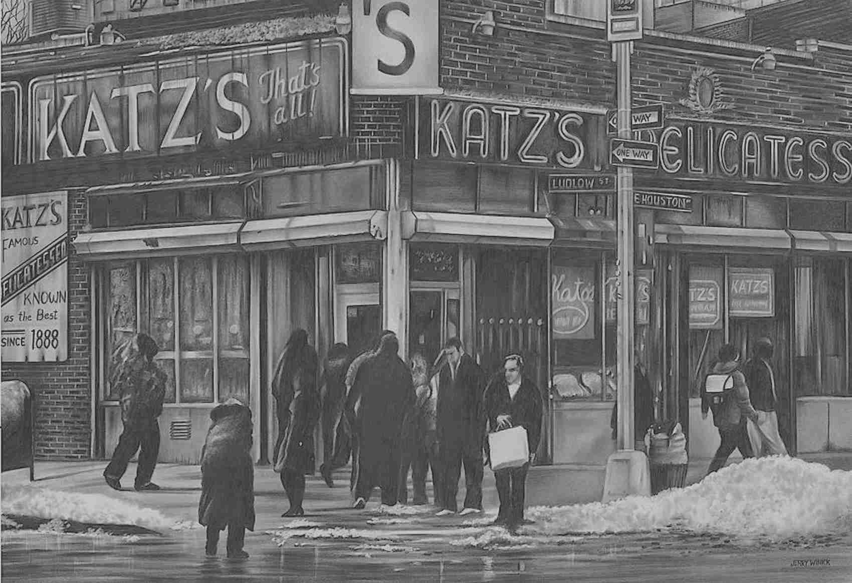 Katz's Deli by Jerry Winick at Pencilworks Studio in Little Falls NJ. Courtesy jerry-winick.pixels.com