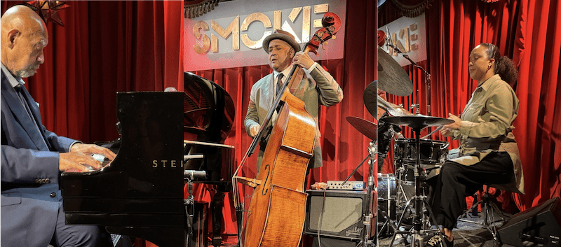L-R: Pianist Kenny Barron, Bassist Peter Washington, and Drummer Savannah Harris. Photo by Edward Kliszus