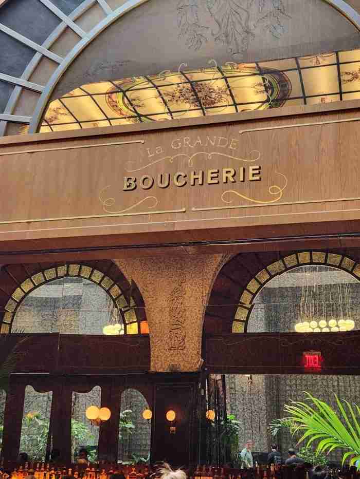 An exterior view of La Grande Boucherie on 145 W 53rd St, New York, NY 10019. Photo by Sora Vernikoff