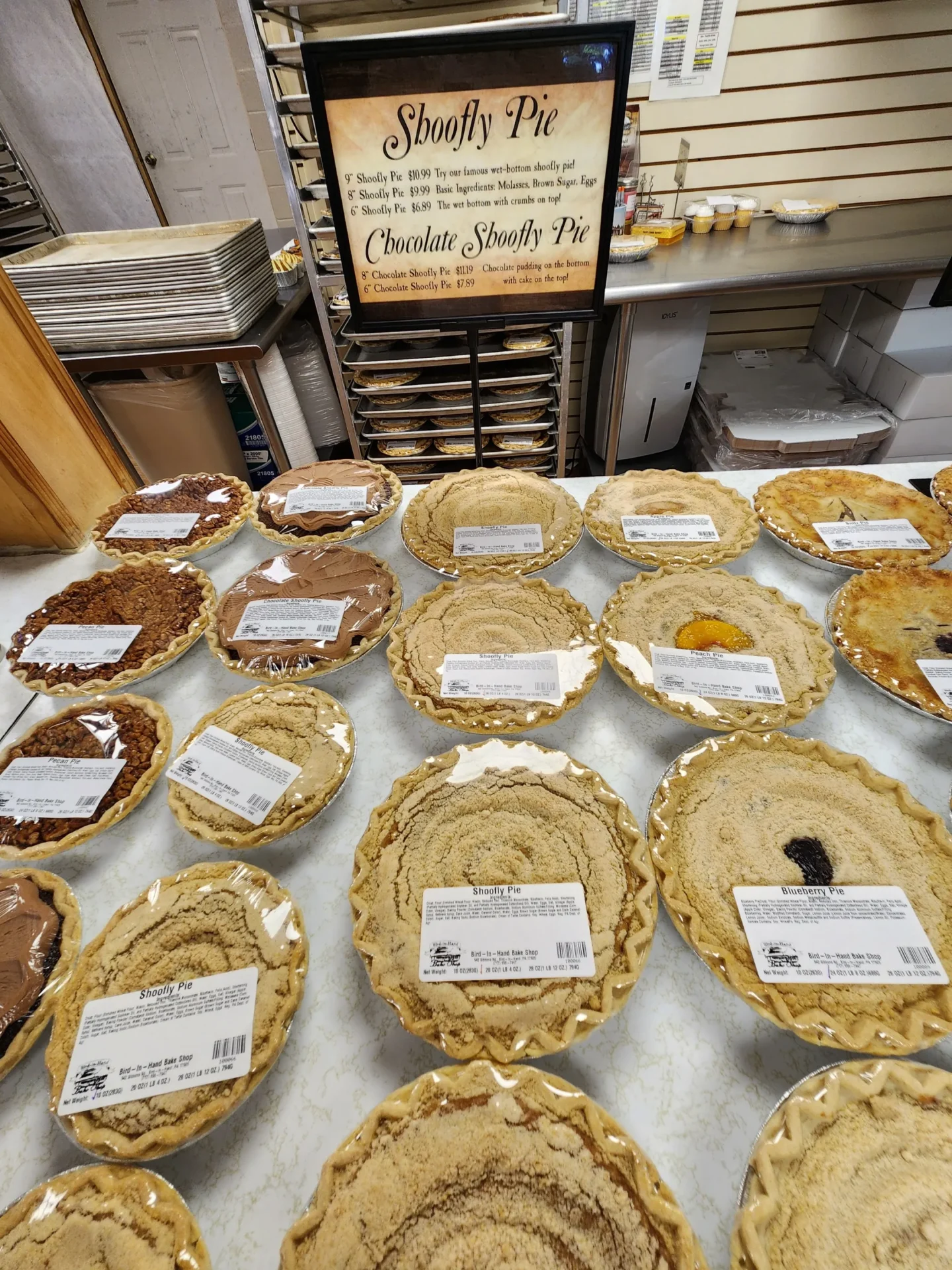 Shoofly Pies on display at the Amish general store. Photo by Sora Vernikoff