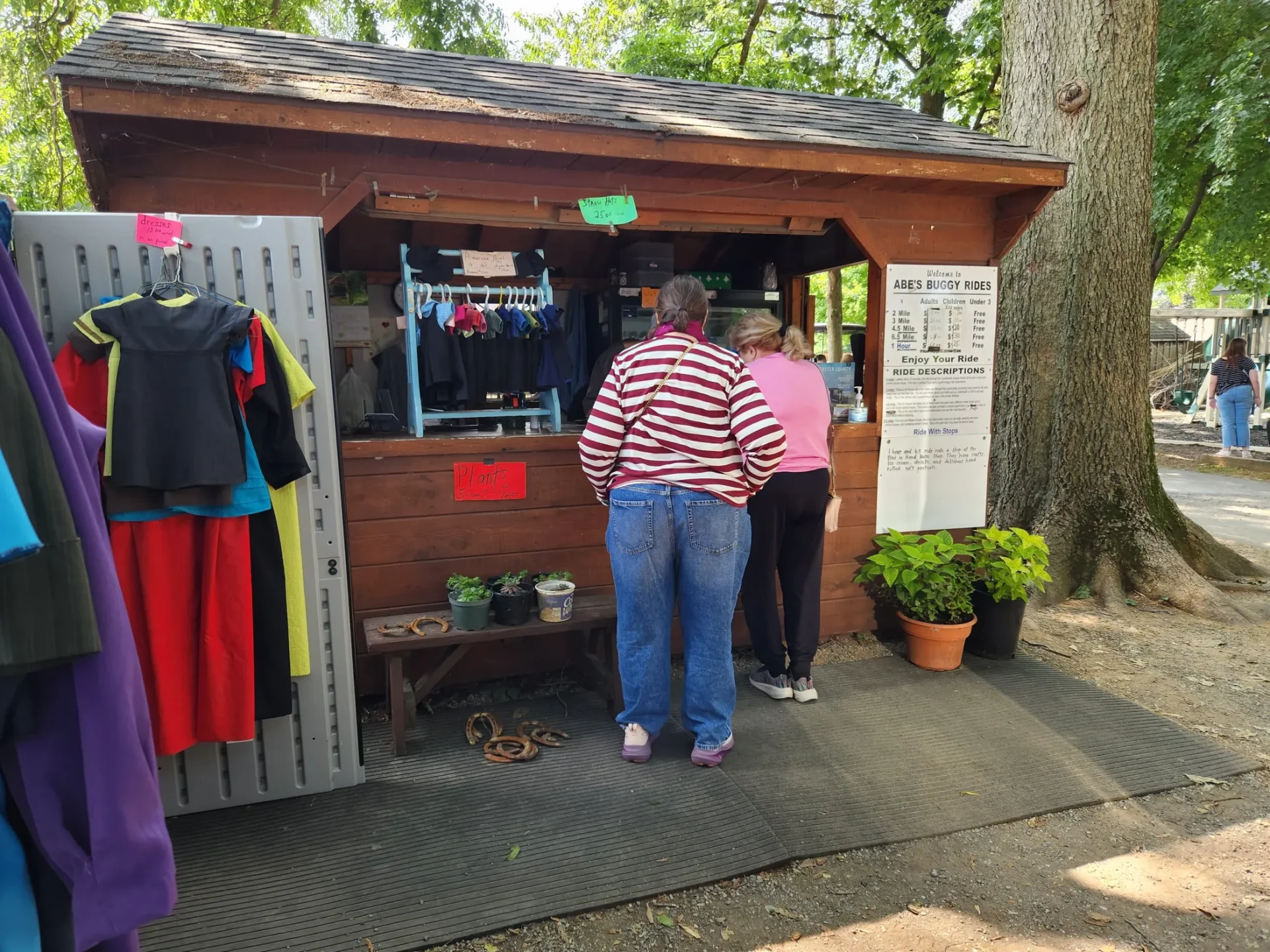 Signing up for Abe's Buggy Rides in Bird In Hand, PA. Photo by Sora Vernikoff