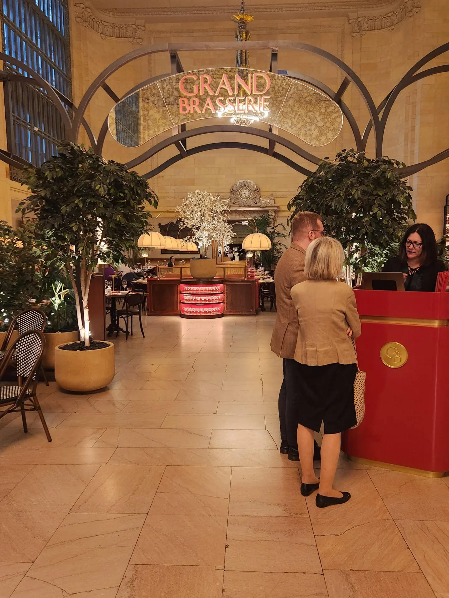 Entrance to Brand Brasserie in New York's Grand Central Terminal. Photo by Sora Vernikoff