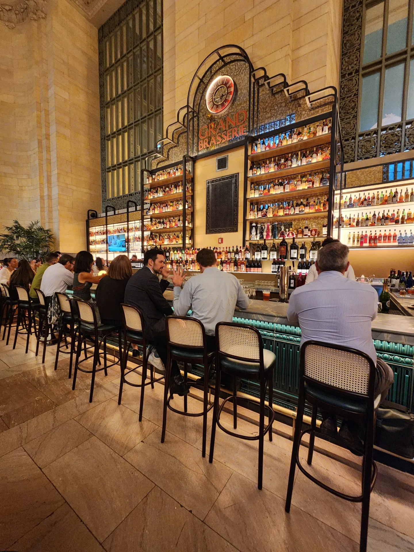Elegant Bar seating at the Grand Brasserie in New York's Grand Central Terminal. Photo by Sora Vernikoff