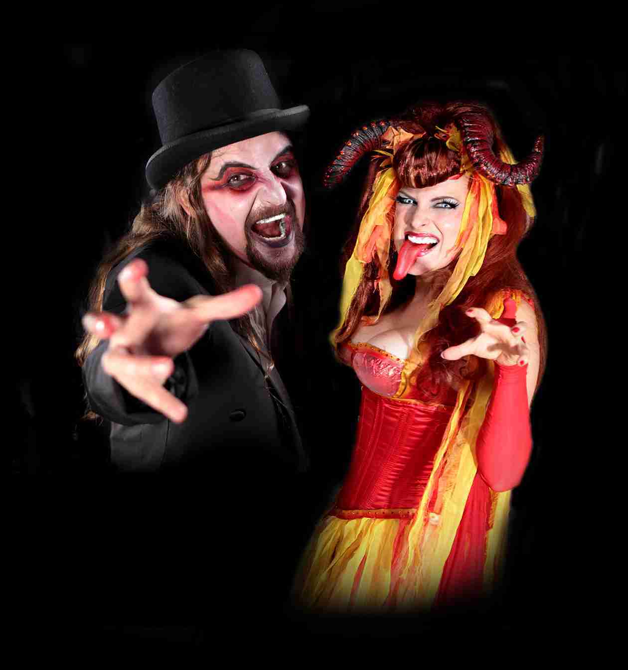 Jonny Porkpie and Jo Weldon in a scene from DEAD SEXY: The Burlesque Thriller That’ll Raise the Dead. Photo by Don Spiro