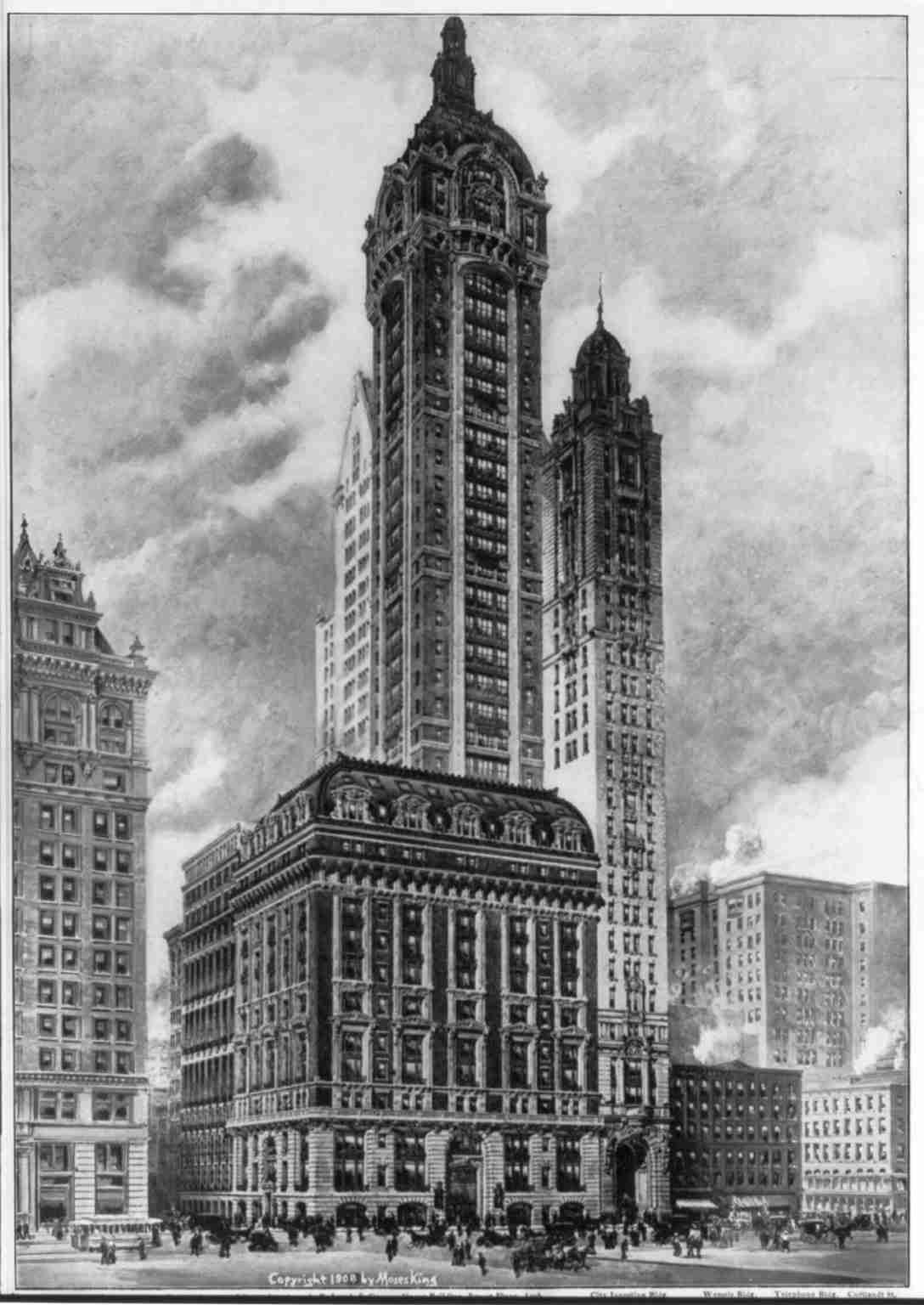 Singer Building, N.W. corner of Broadway and Liberty St., New York City. Miscellaneous Items in High Demand, PPOC, Library of Congress, Public domain, via Wikimedia Commons