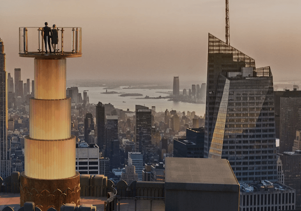Skylift at Rockefeller Center in an article entitled Skyscraper Serenades with Music, Steaks and Magic! Courtesy rockefeller.com