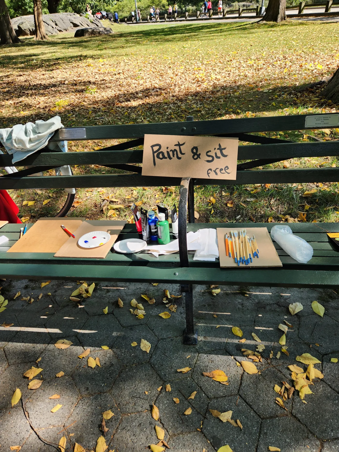 A place to sit and paint in New York's Central Park. Photo by Sora Vernikoff
