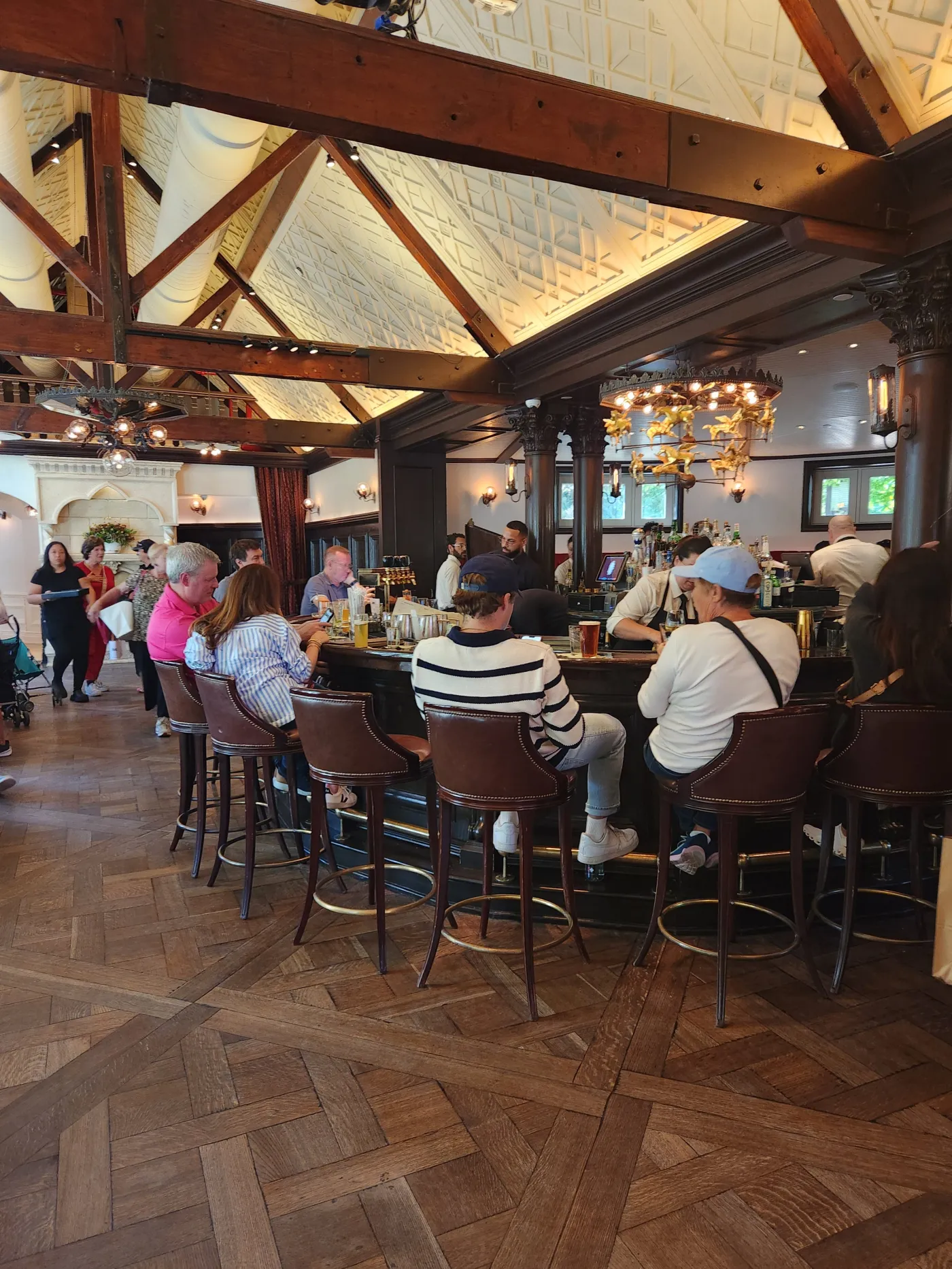 Bar seating at Tavern on the Green in New York's Central Park. Photo by Sora Vernikoff
