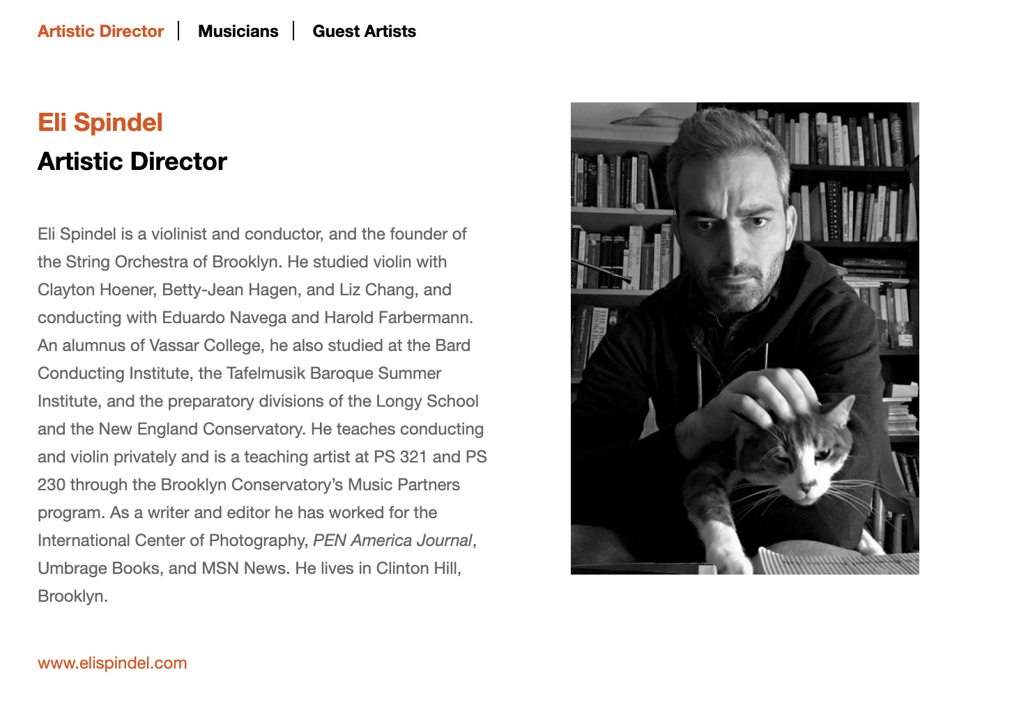 Eli Spindel. Artistic Director of the String Orchestra of Brooklyn. Courtesy thesob.orb