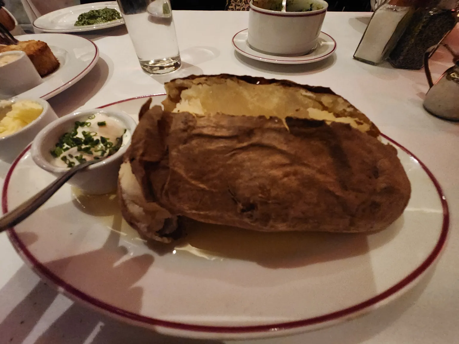 Baked Potato at Rocco Steakhouse. Photo by Sora Vernikoff