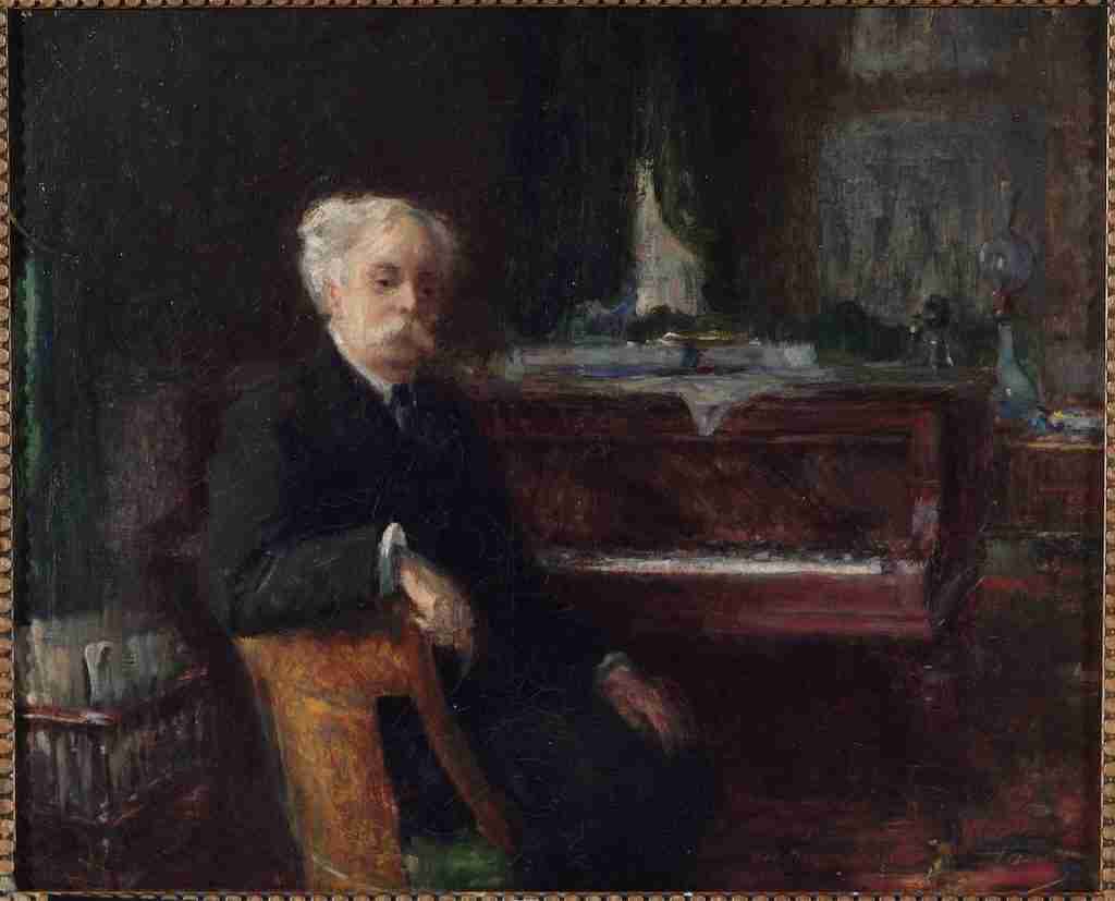 Portrait de Gabriel Fauré (1845-1924), compositeur. P2651. Farré, Henry (Foix, 13–07–1871 - Chicago, en 07–10–1934), peintre, CC0, via Wikimedia Commons