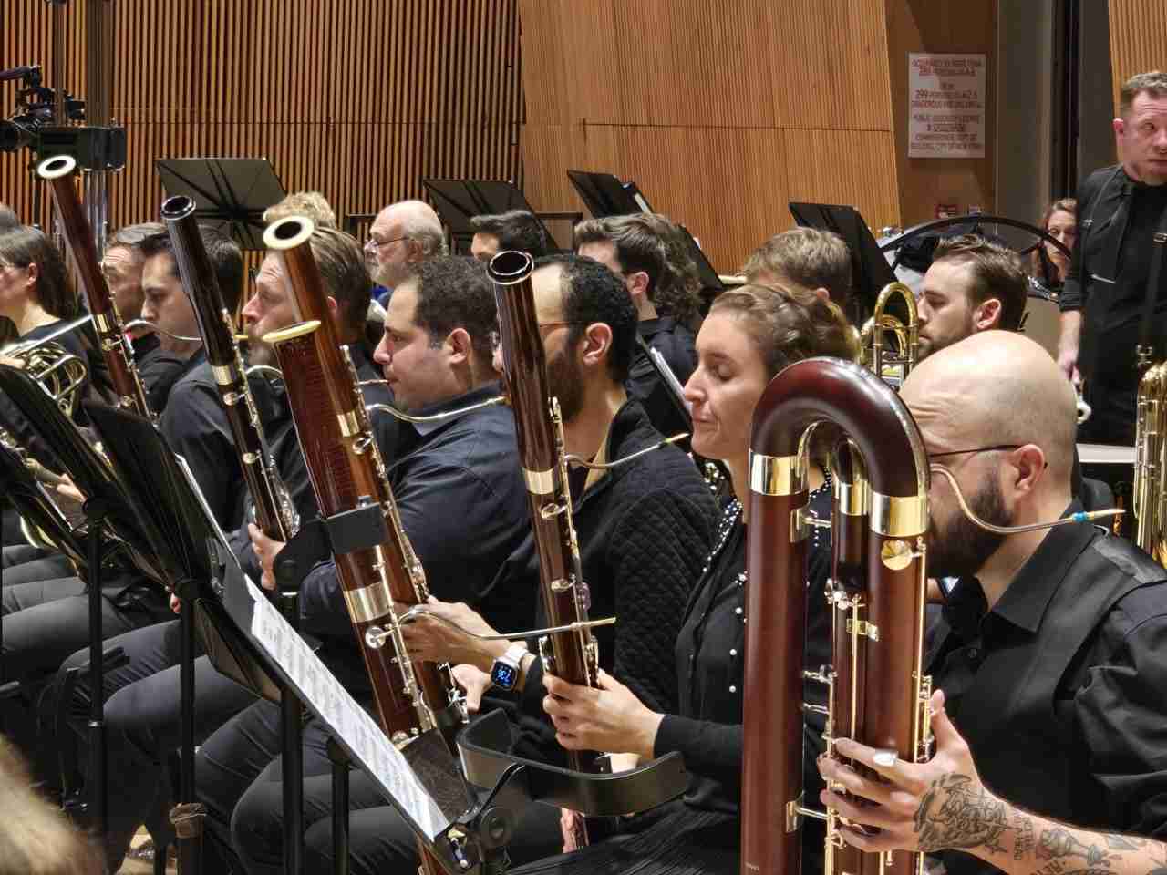 Bassons of the woodwind section. David Bernard leads the Park Avenue Chamber Symphony in a Concert entitled "Mahler's Farewell"at the DiMenna Center for Classical Music. Courtesy PACS