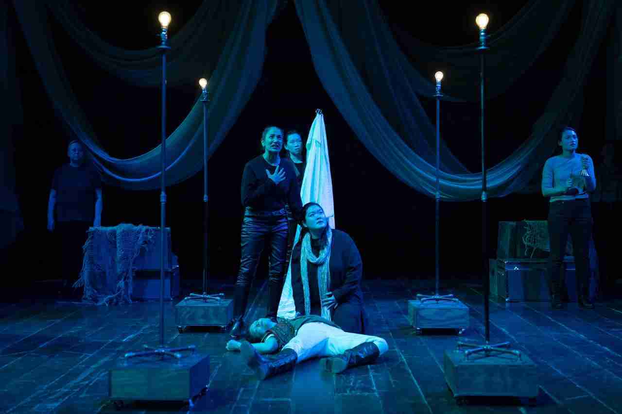A scene from Cymbeline. (NAATCO_Cymbeline-533) Photo by Julieta Cervantes 
