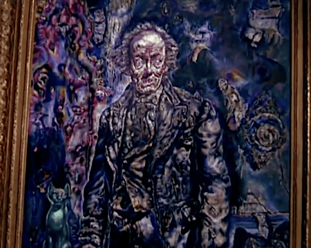 From The Picture of Dorian Gray (1945) as the picture is revealed. Trailer screenshot, Public Domain.