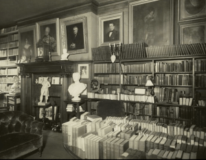 The Hampden-Booth Library at the Players. Courtesy @theplayersnyc on Instagram and the NYPL Digital Collections