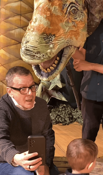 A scene from the Erth's Dinosaur Zoo. Courtesy @kupferbergcenter on Instagram