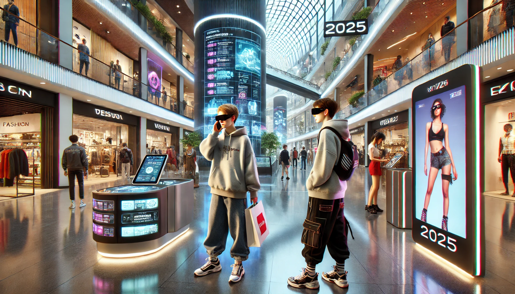 At the mall in 2025. Digital Art by Edward Kliszus