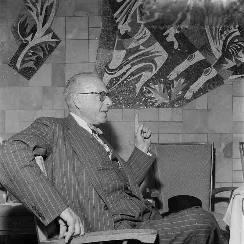 George Szell, conductor, of the Cleveland Orchestra (at Schiphol) 1957. Eric Koch for Anefo Public Domain