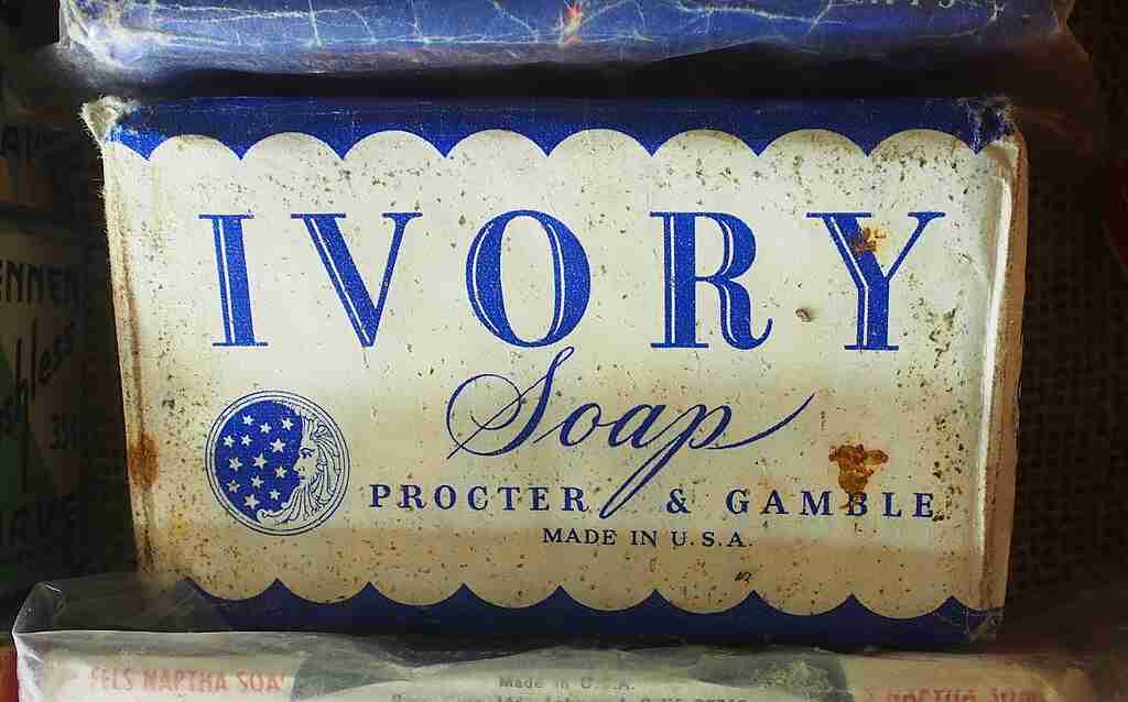 A Bar of Ivory Soap. Photographed at the Museum Winter 1944 in Gingelom, Belgium. Alf van Beem, Public domain, via Wikimedia Commons