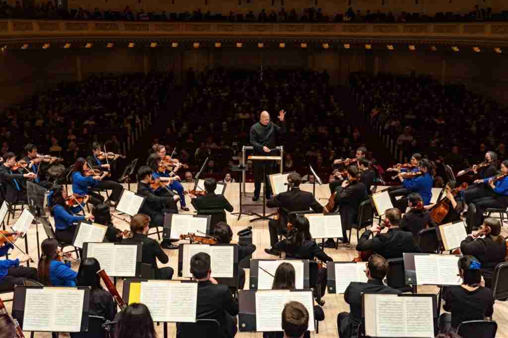 Leon Botstein conducts The Orchestra Now in a program entitled Transcription as Translation at Carnegie Hall. Photo by Matt Dine