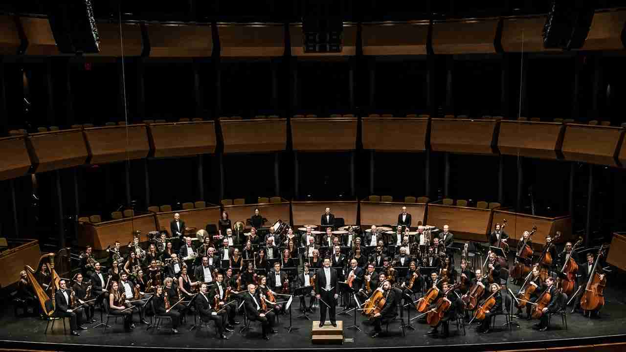 2015 - David Bernard and the Park Avenue Chamber Symphony performing Stravinsky's Rite of Spring on stage at New York's Rose Theater. Courtesy Park Avenue Chamber Symphony