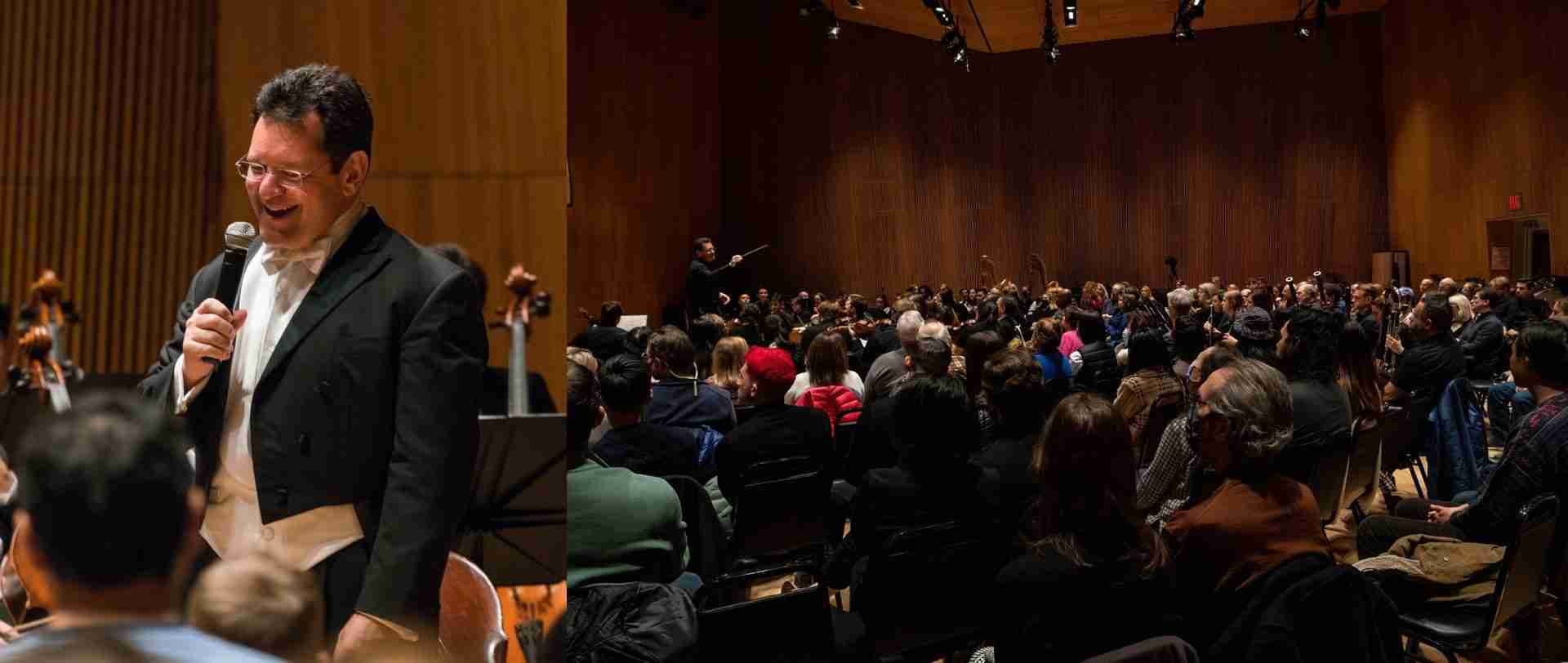 The Art of the Immersive InsideOut Audience Experience by Conductor David Bernard and the Park Avenue Chamber Symphony at the DiMenna Center for Classical Music in New York City. Courtesy Park Avenue Chamber Symphony