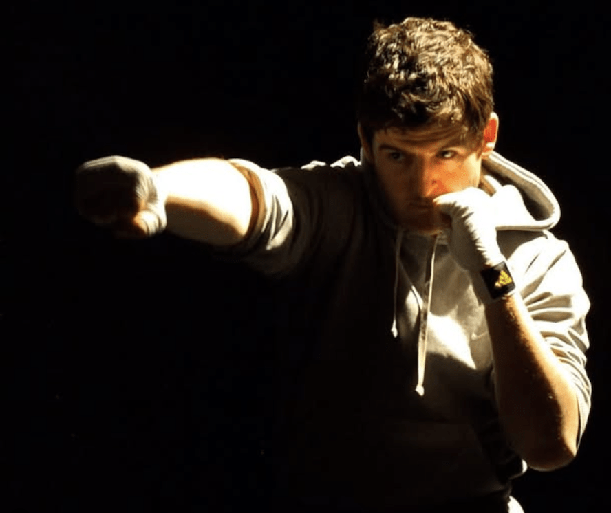 Aonghus Óg McAnally in a scene from Fight Night at the 59E59 Theater. Courtesy @fishamble on Instagram