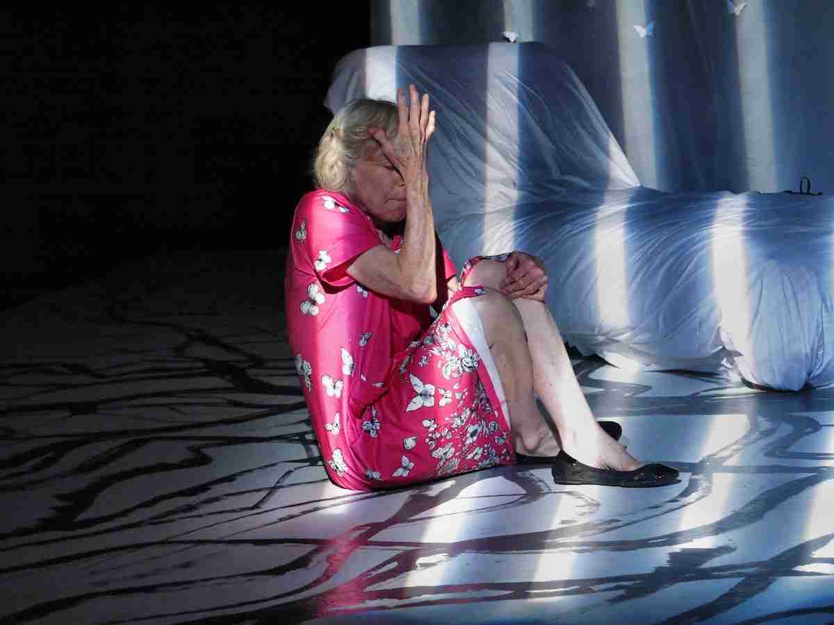 Beth Griffith in a scene from Remembrance at the Theater for the New City. Photo by Jonathan Slaff.