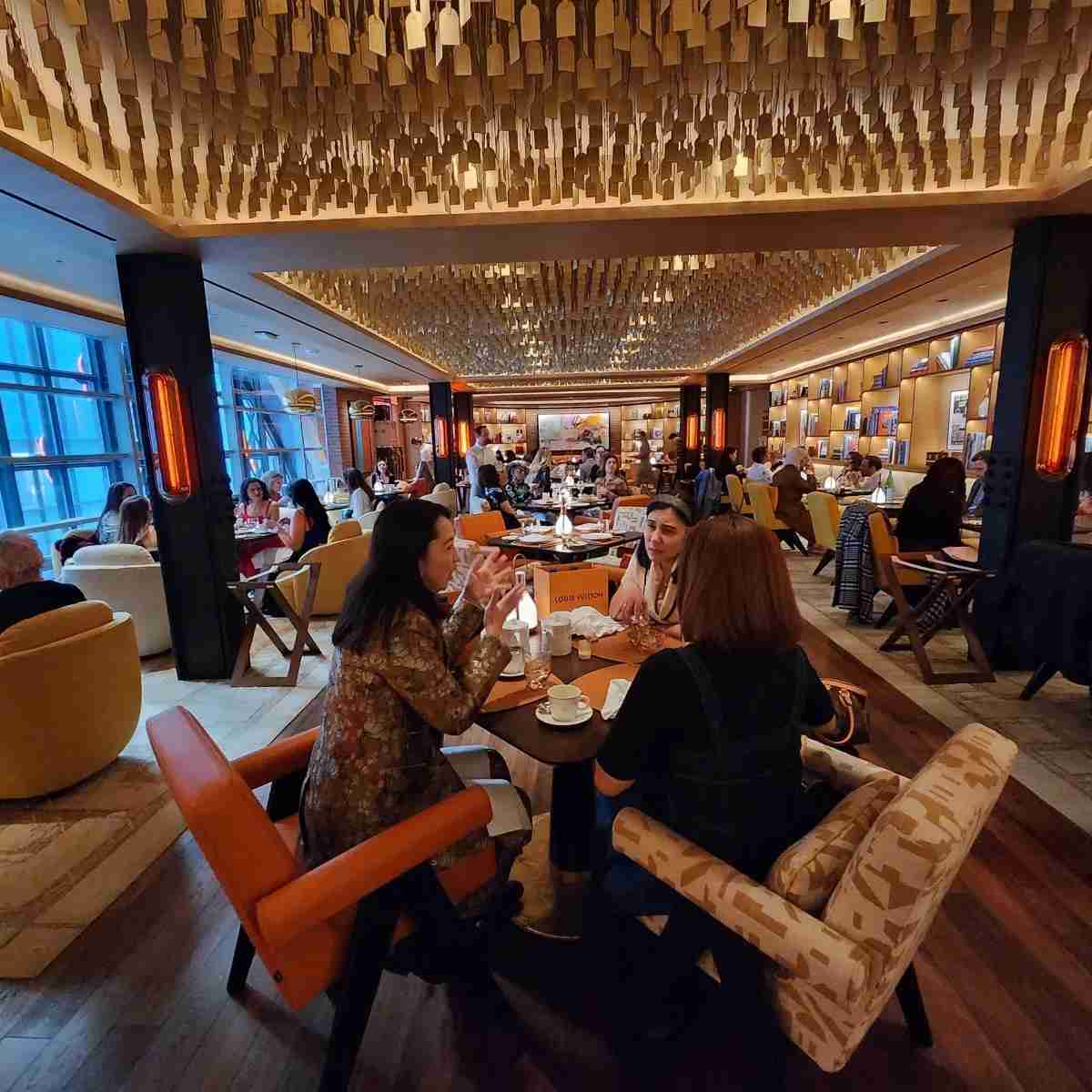 Dining area at Le Café Louis Vuitton in New York City. Photo by Sora Vernikoff