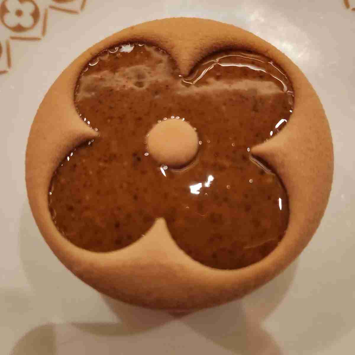 Hazelnut Entremet at Le Café Louis Vuitton in New York City. Photo by Sora Vernikoff
