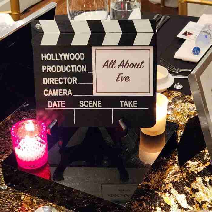 A movie clapper board on a table AI-generated content may be incorrect.