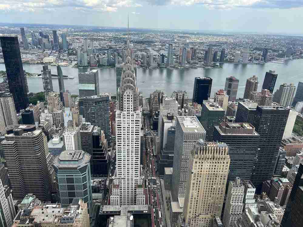 Looking east at the Chrysler Building in New York City's Turtle Bay neighborhood. Photo by Edward Kliszus
