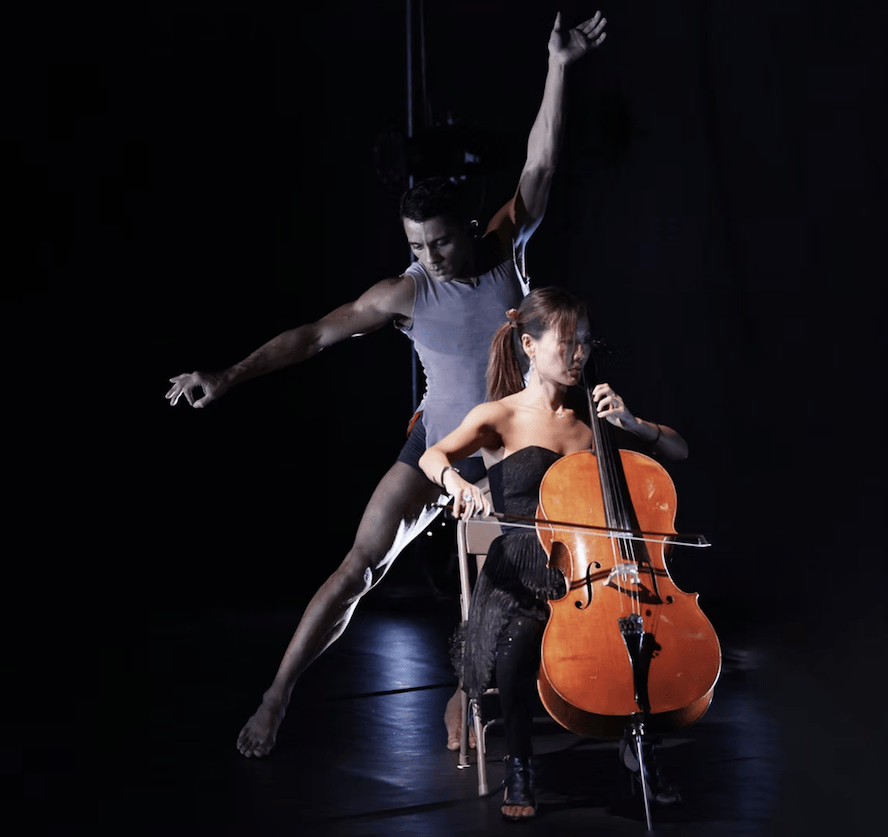 Nai-Ni Chen Dance Company featuring cellist Maria Ahn, guest artist and member of The Ahn Trio. Courtesy nainichen.org
