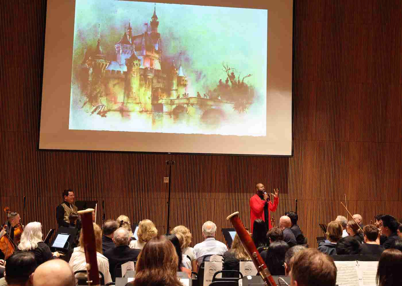 David Bernard with Narrator DeCarlo Raspberry and the Park Avenue Chamber Symphony at the DiMenna Center for Classical Music in a concert of Symphonic Storytelling. Photo courtesy PACS