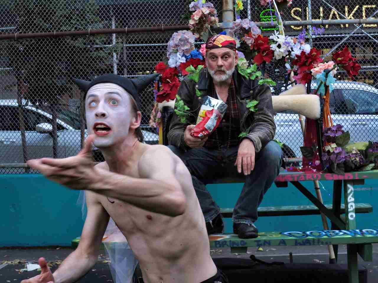 Andy Rowell (Puck), Dave Marantz (Oberon). Photo by Jonathan Slaff.