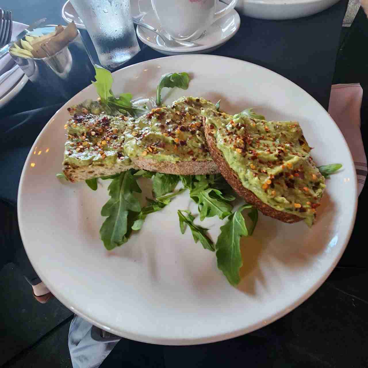 Delicious Avocado Toast at the Classic Car Club at Pier 76. Photo by Sora Vernikoff
