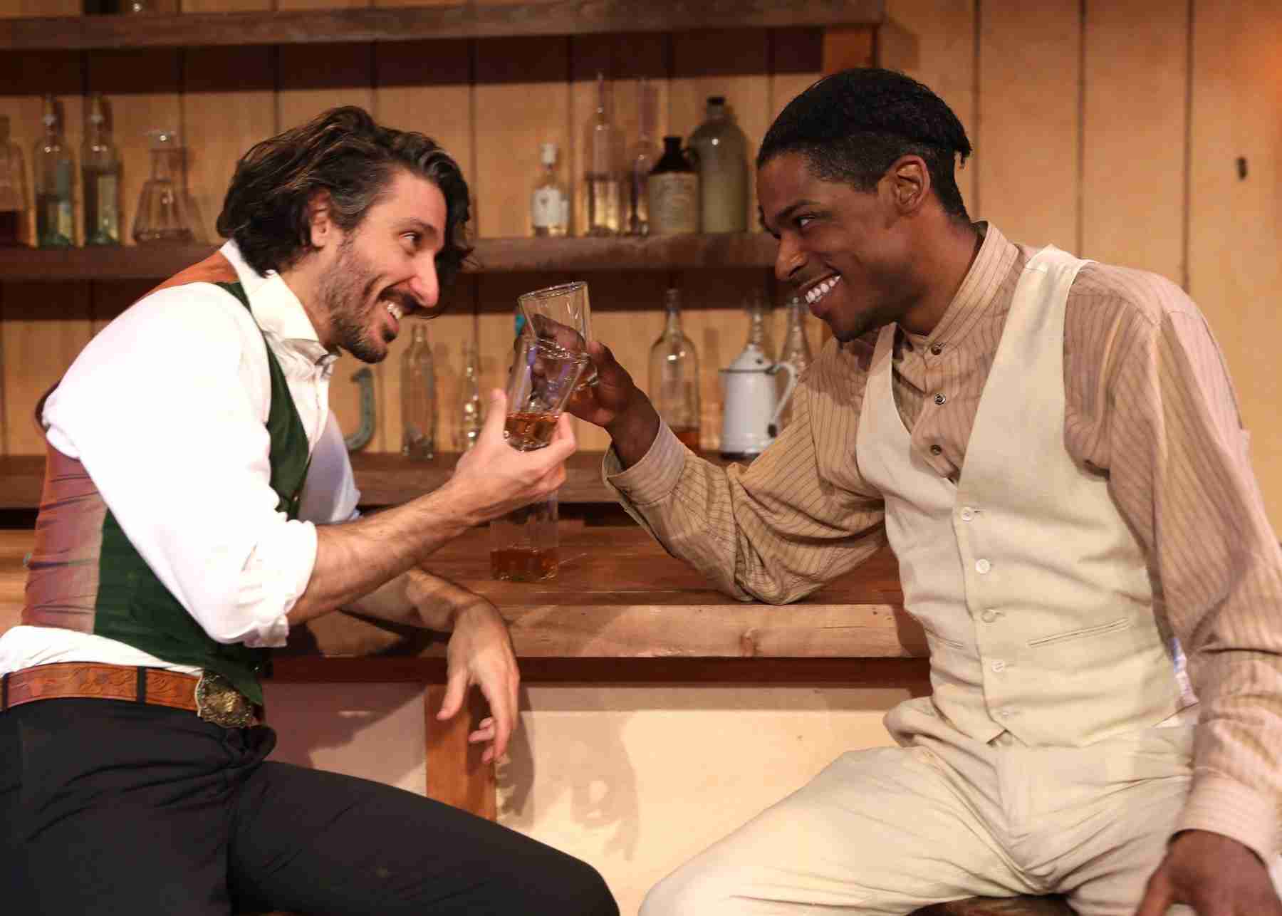 Leighton Samuels and Daniel Kornegay in a scene from The Man Who Shot Liberty Valance at the Gene Frankel Theatre. Photo by Joshua Eichenbaum..