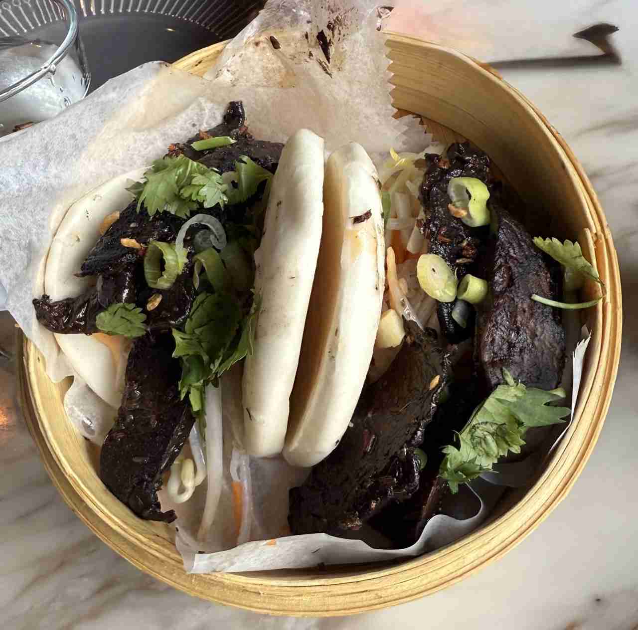 Steamed bun with flavorful grilled portobello mushrooms at Ginger and Lemongrass Vietnamese Fusion Restaurant. Photo by Valerie Blanchard