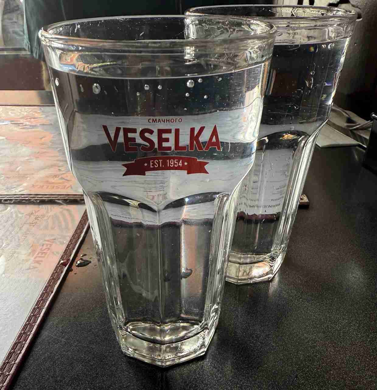 Water Glass at Veselka. Photo by Valérie Blanchard