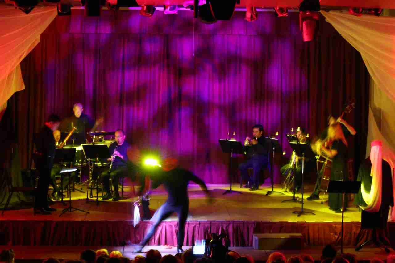 Trent Firestine in a scene from A Soldier's Tale performed by the Park Avenue Chamber Symphony. Photo by Adam Bundy Photography