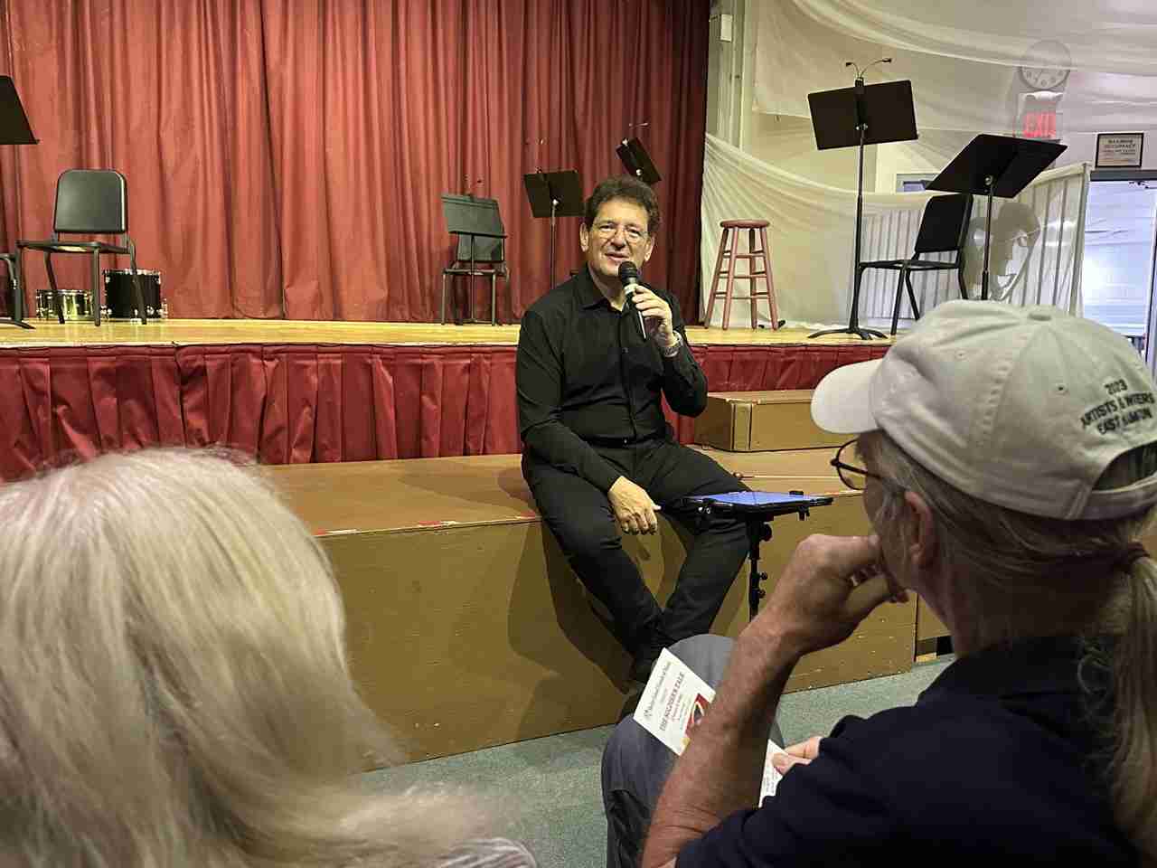 Maestro David Bernard leading a post-concert discussion on Stravinsky and his Soldier’s Tale. Photo by Adam Bundy Photography
