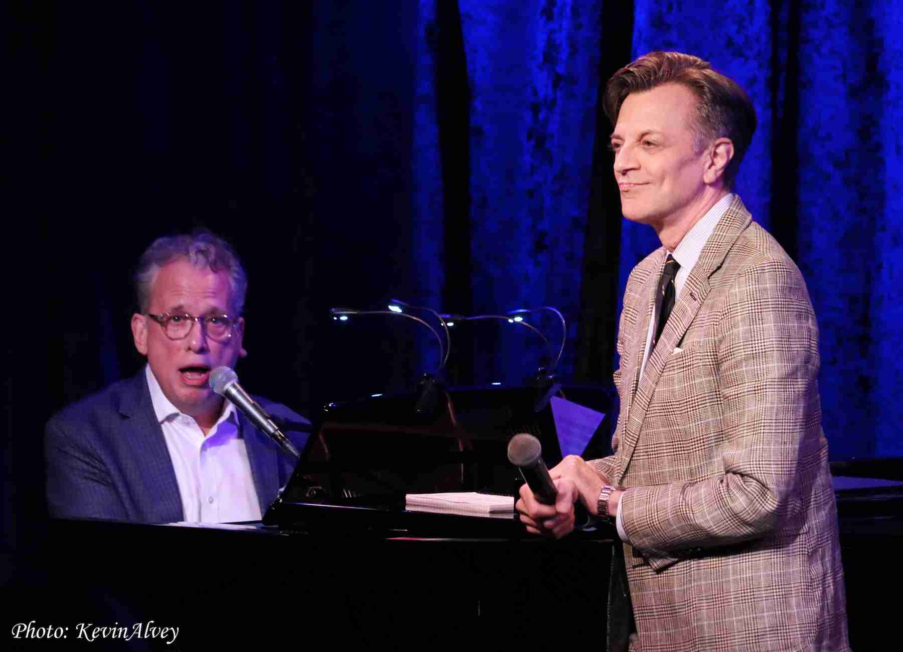 Billy Stritch and Jim Caruso on Stage at Jim Caruso's Cast Party at Birdland Jazz NYC. Photo by Kevin Alvey