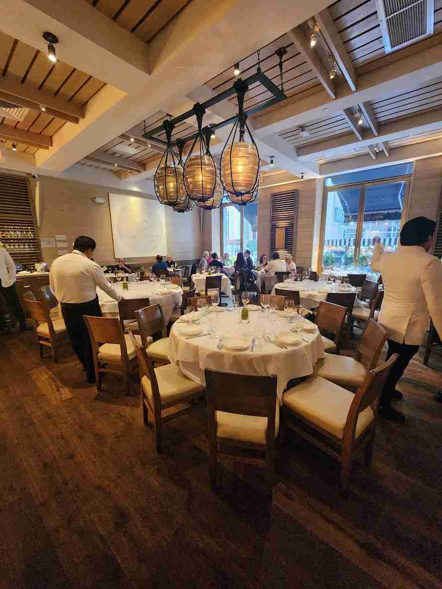 Dining with an outside view at Avra Madison. Photo by Sora Vernikoff