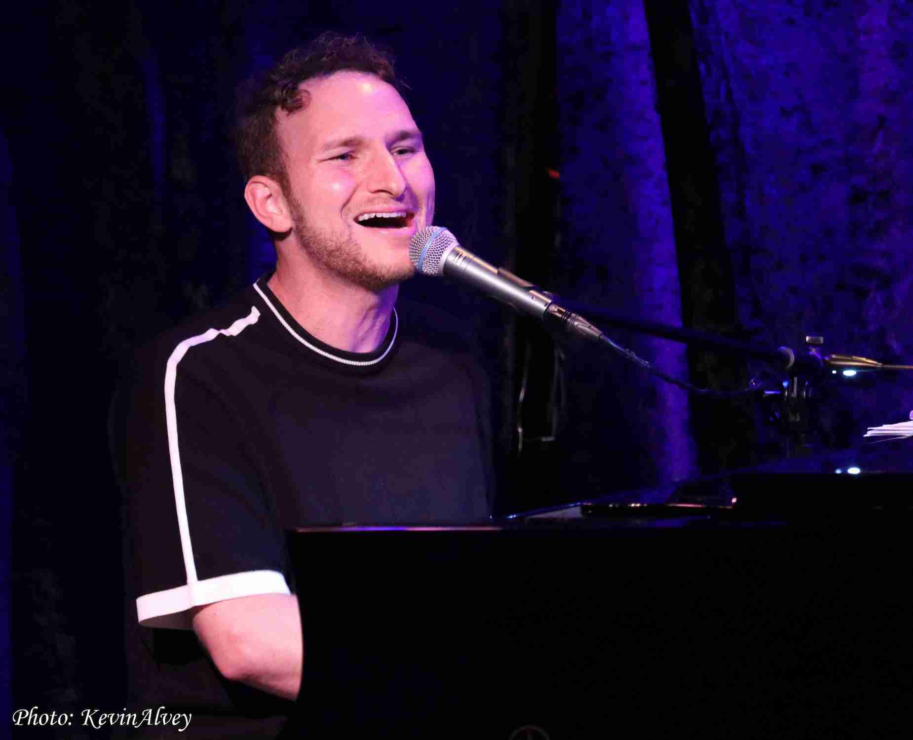 Jacob Khalil, Center Stage at Jim Caruso's Cast Party at Birdland Jazz NYC. Photo by Kevin Alvey