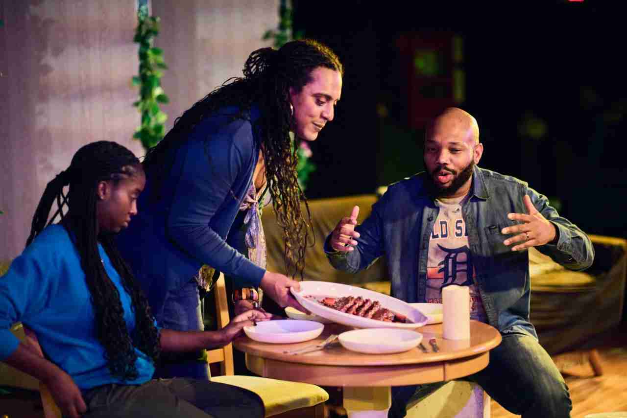 Kendyl Grace Davis, Joyah Dominique, and Kevin Richard Best in a scene from Sulphur Bottom. Photo by Austin Pogrob