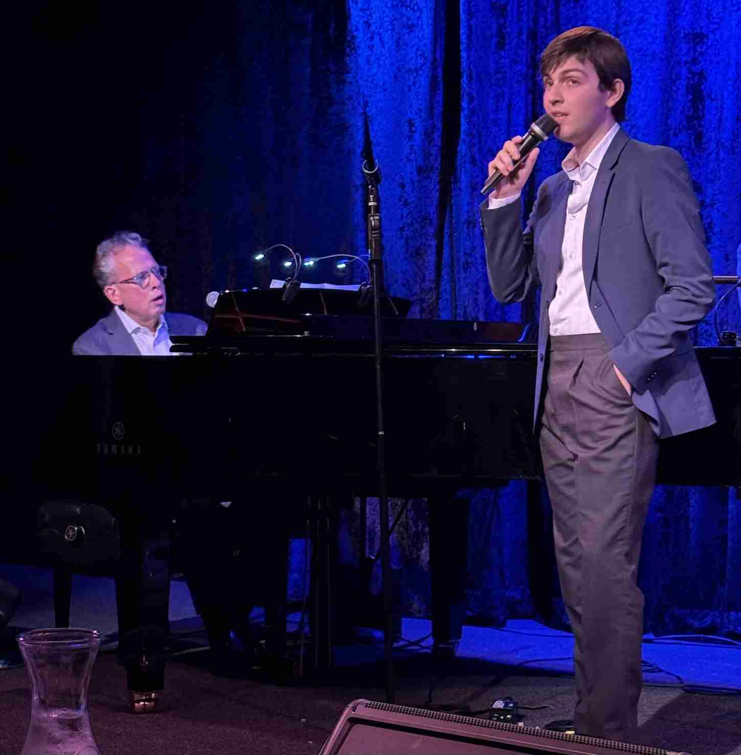 L-R: Billy Stritch, Piano and David Marino Center Stage at Jim Caruso's Cast Party at Birdland Jazz NYC. Photo by Edward Kliszus
