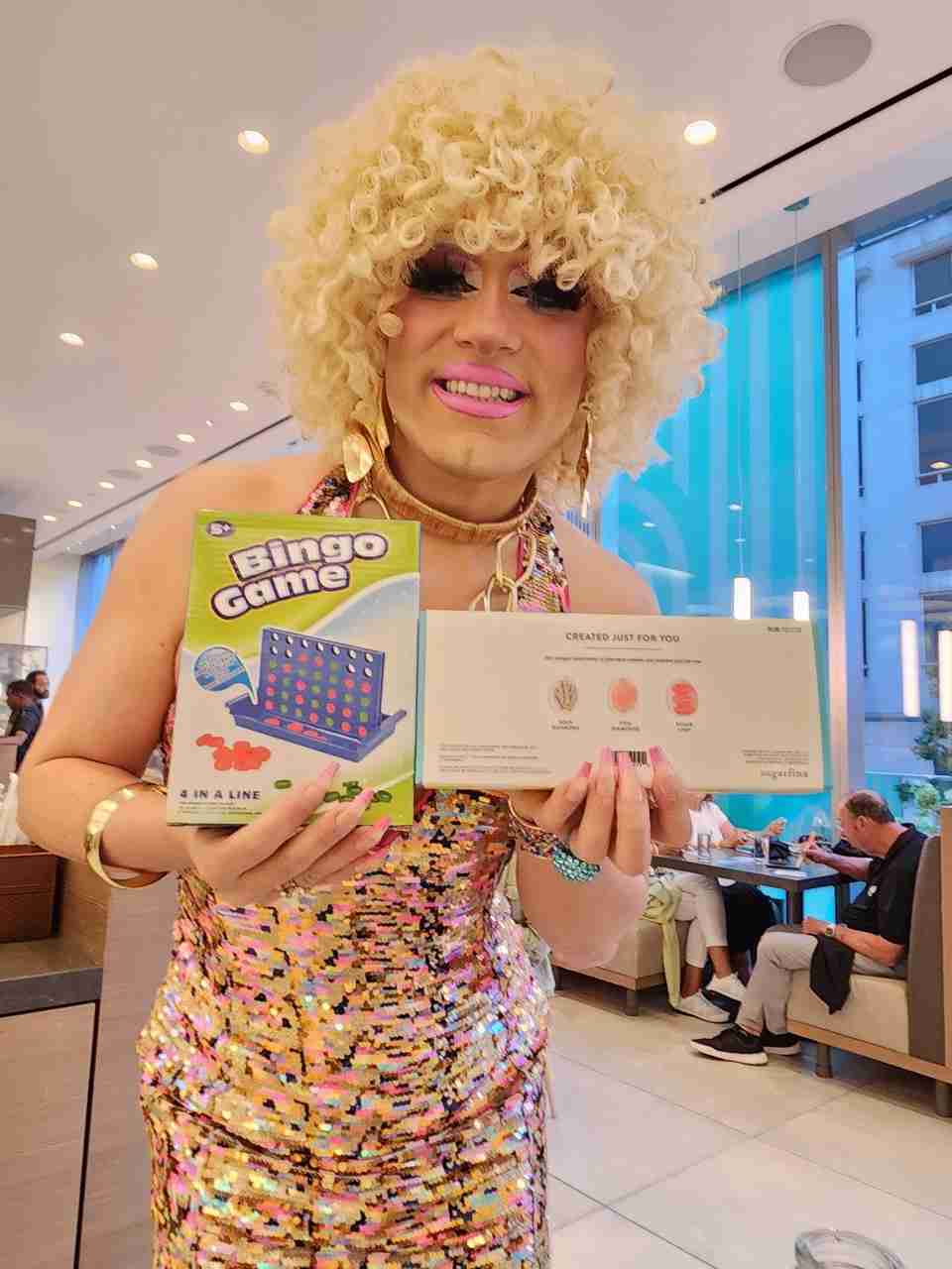 Babette at Nordstrom Drag Bingo. Photo by Sora Vernikoff